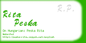 rita peska business card